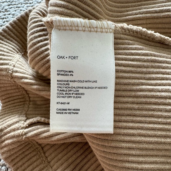 Oak + Fort Ribbed crop tank caramel - Picture 3 of 3